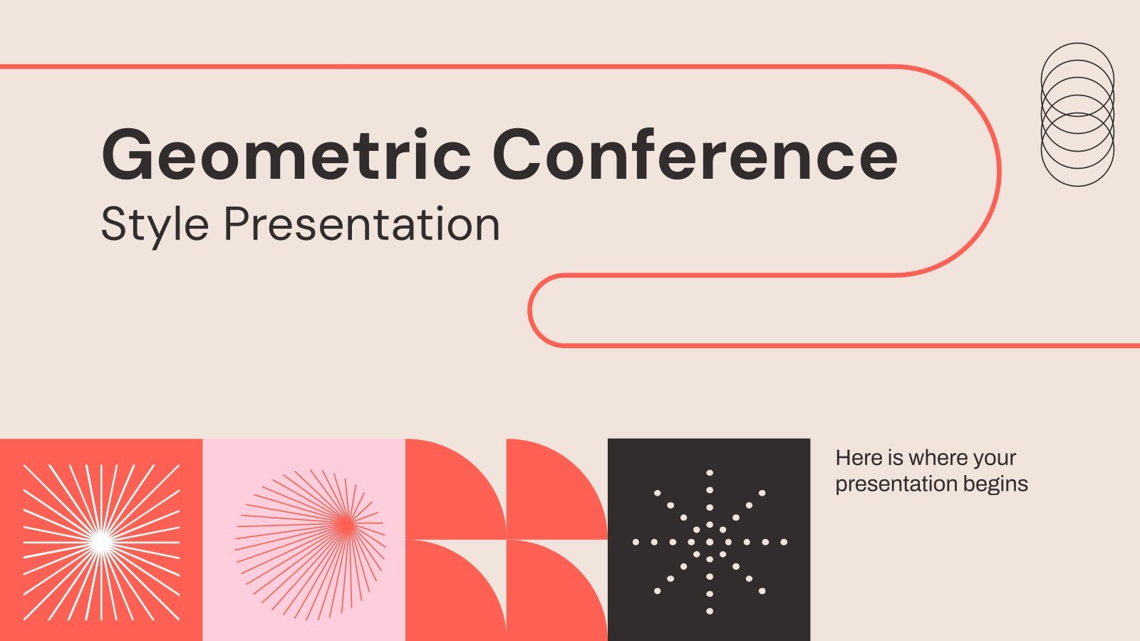 Geometric Conference Style Presentation presentation template 