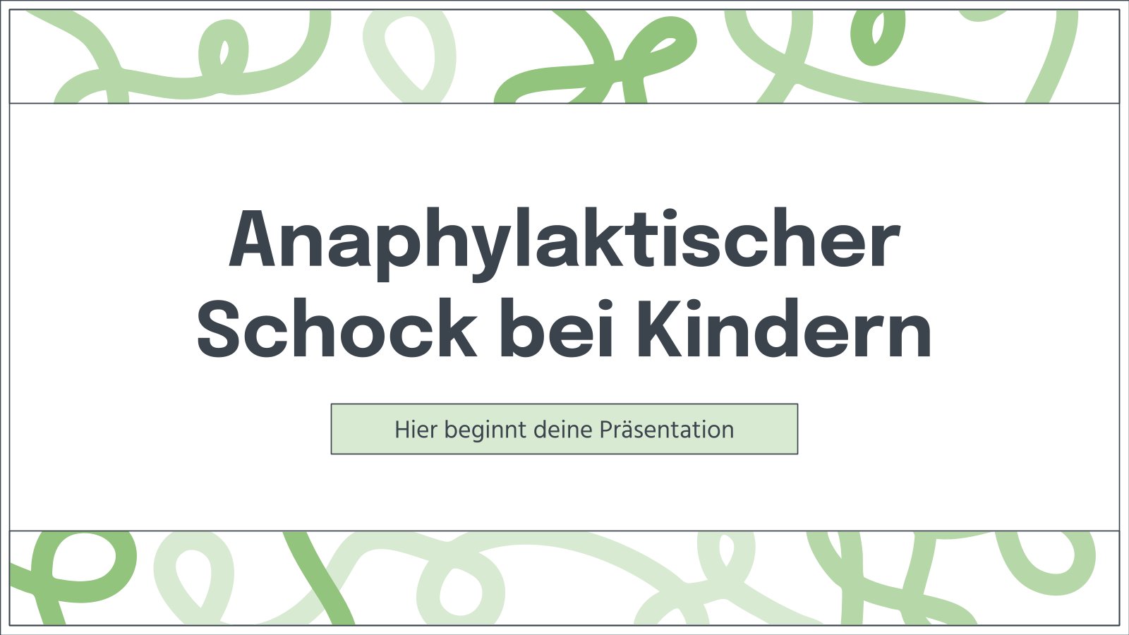 Anaphylactic Shock in Children presentation template 