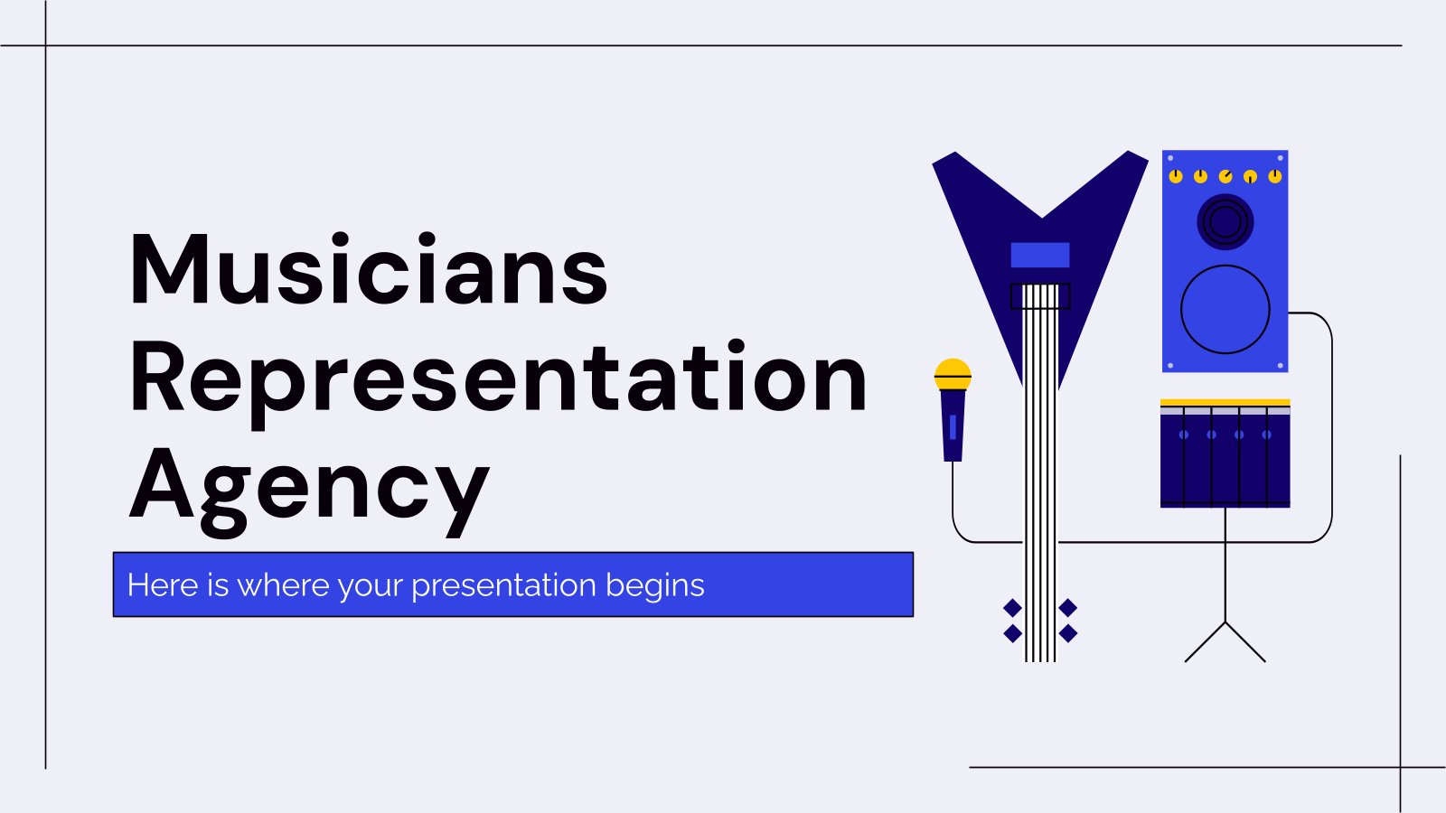 Musicians Representation Agency presentation template 