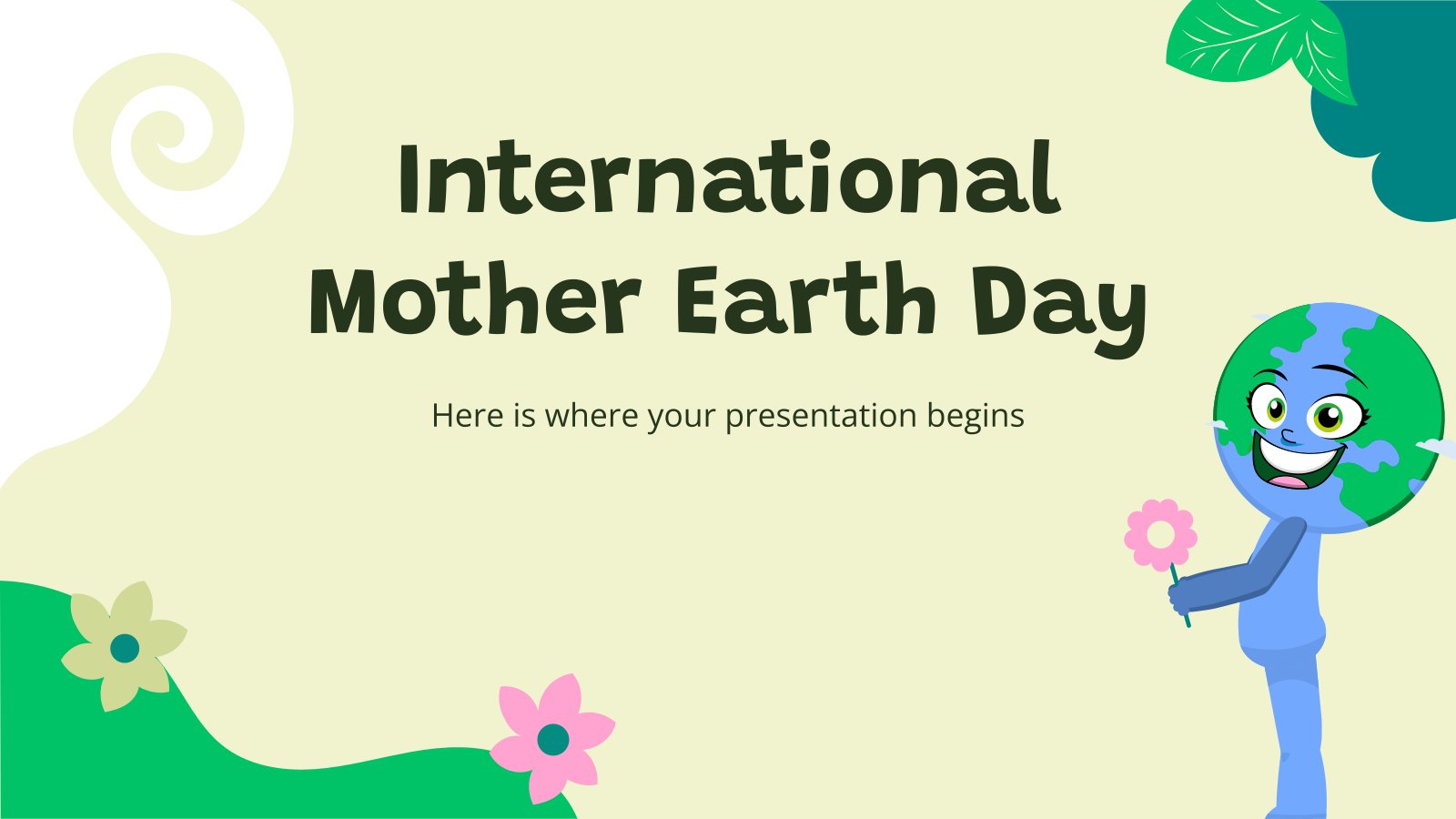 International Mother Earth Day presentation template 