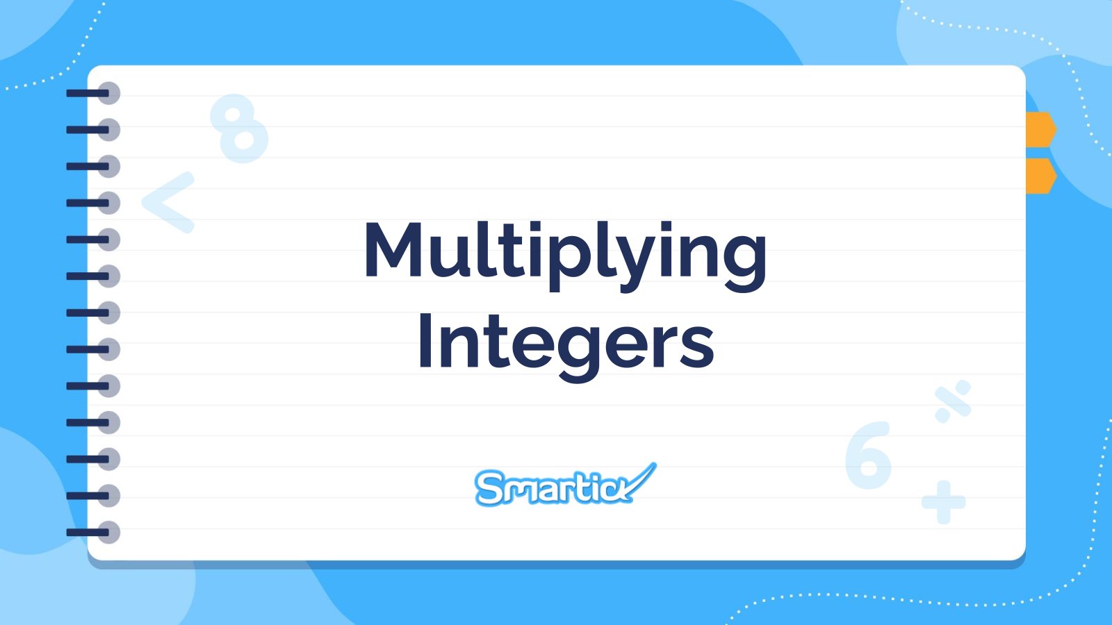 Multiplying Integers presentation template 