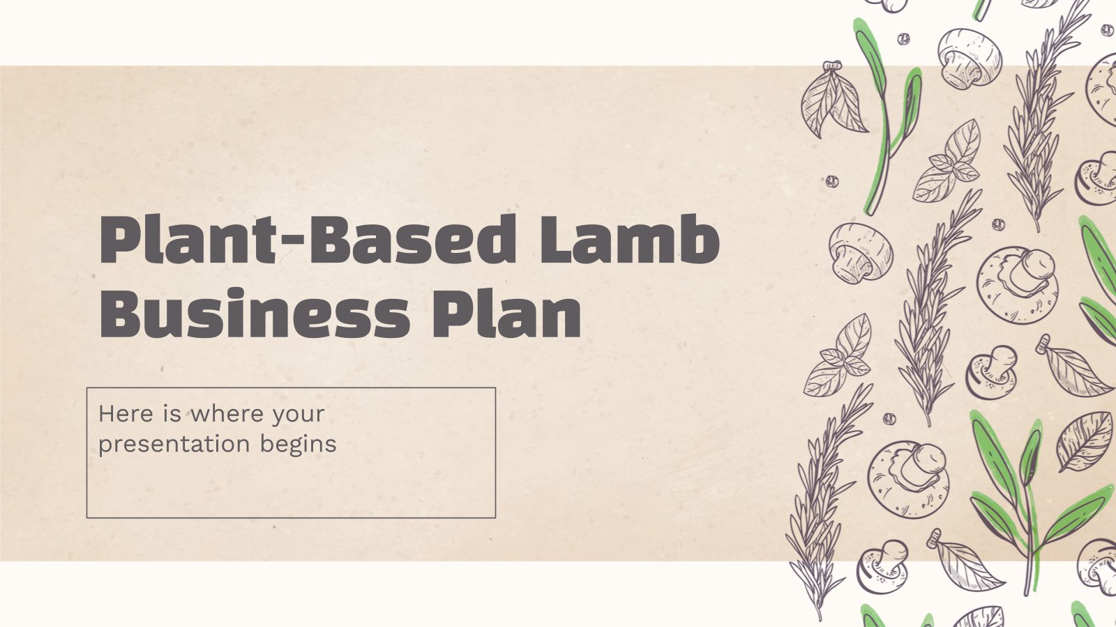 Plant-Based Lamb Business Plan presentation template 