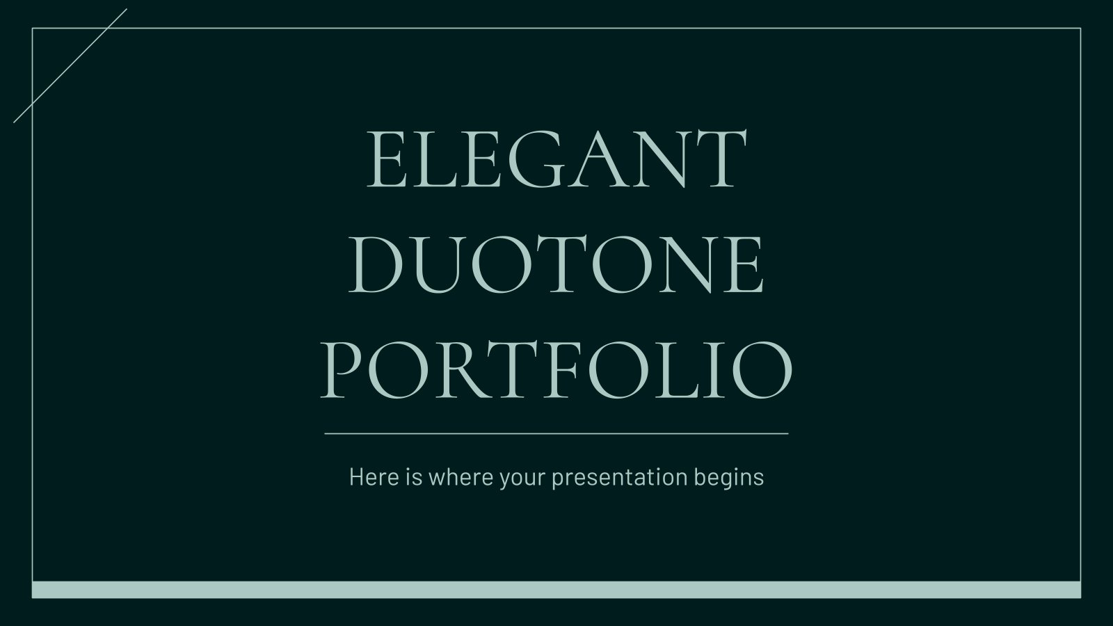 Elegant Duotone Portfolio presentation template 