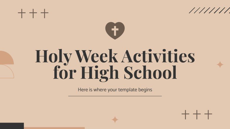 Holy Week Activities for High School Presentation