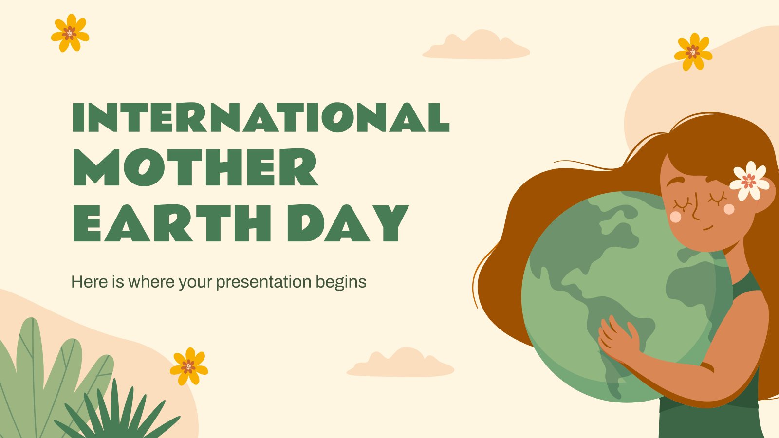 International Mother Earth Day presentation template 