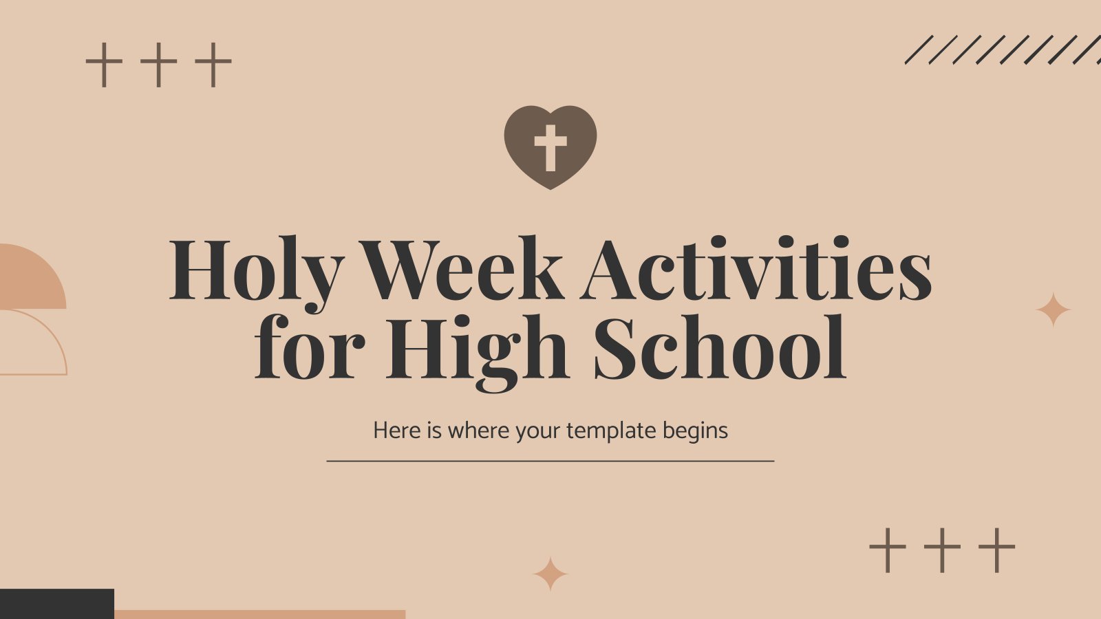 Holy Week Activities for High School presentation template 