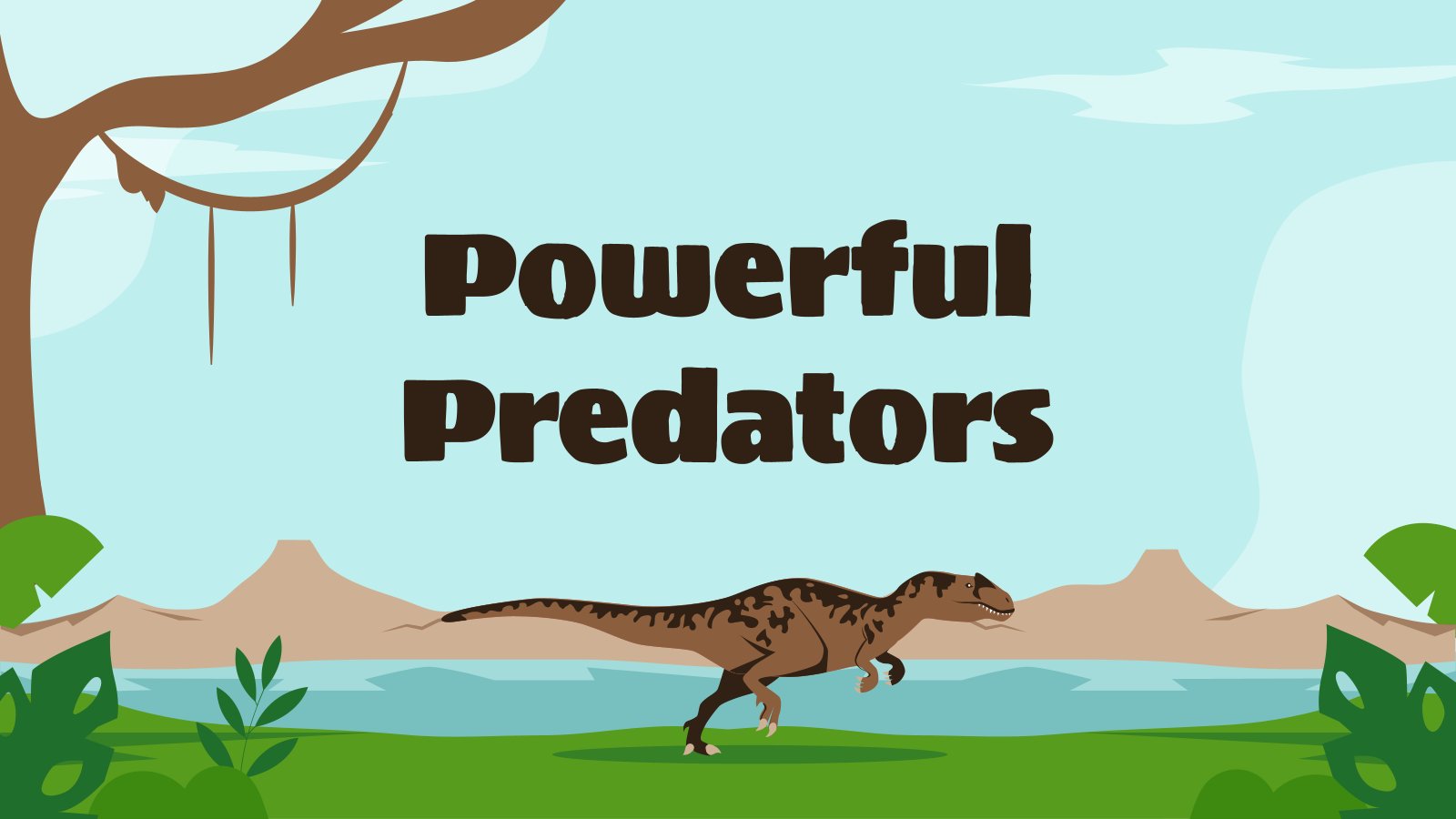 Powerful Predators presentation template 