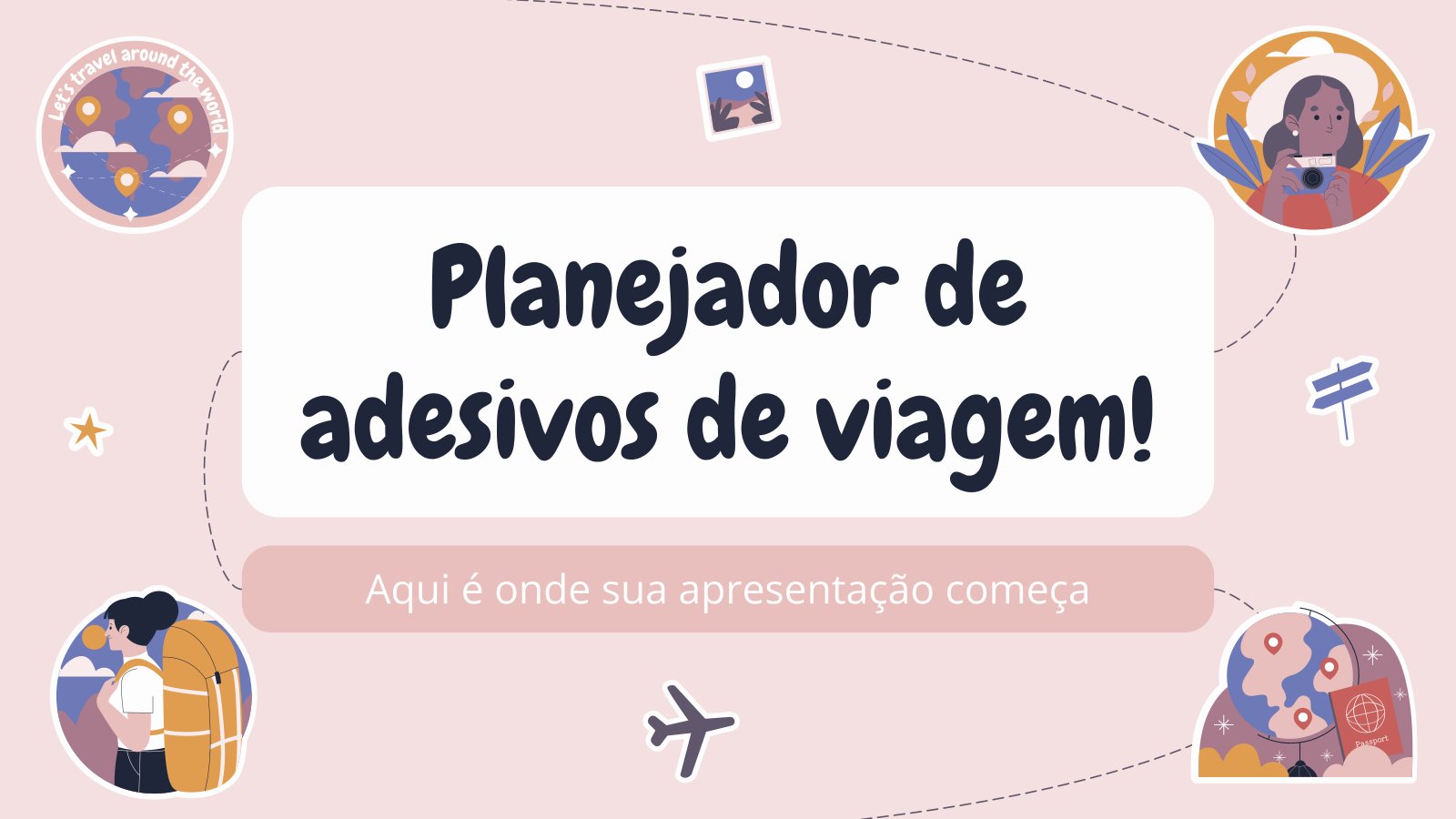 Modelo de apresentação Planejador de adesivos de viagem!