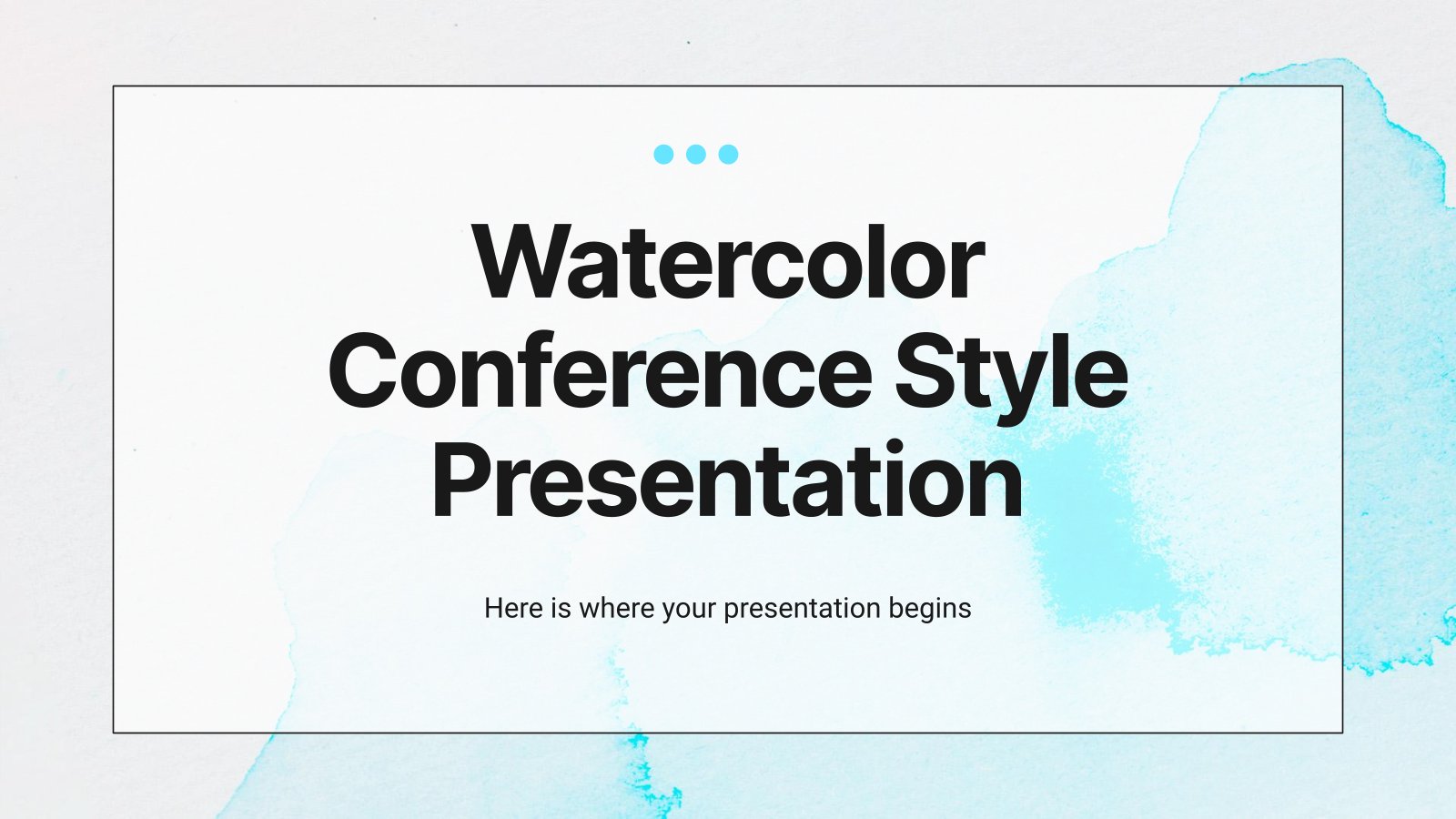 Watercolor Conference Style Presentation presentation template 