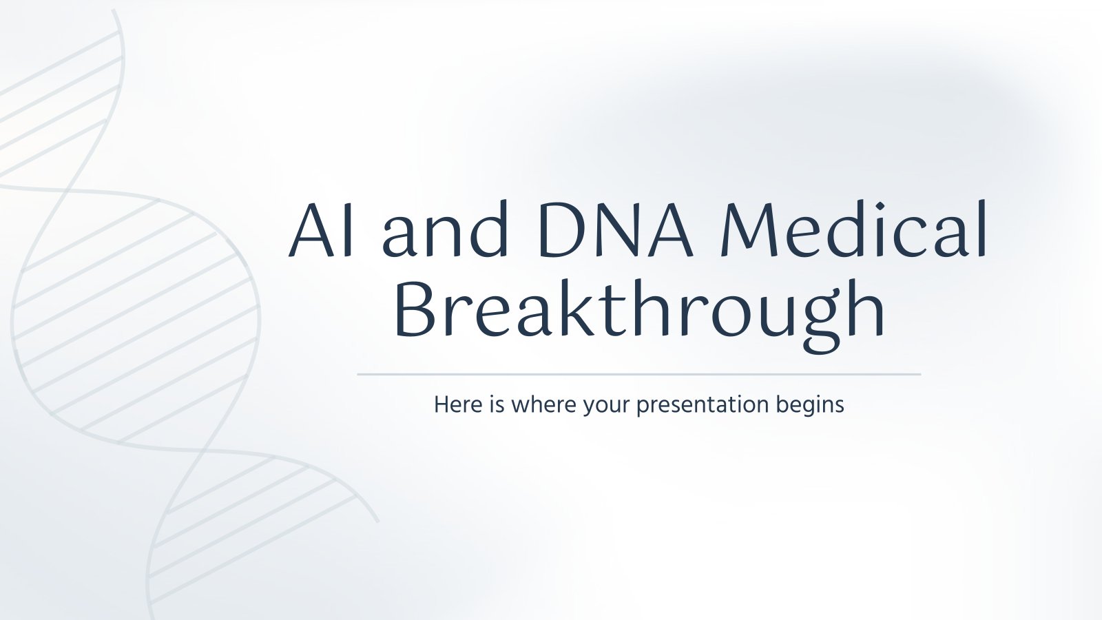 AI and DNA Medical Breakthrough presentation template 