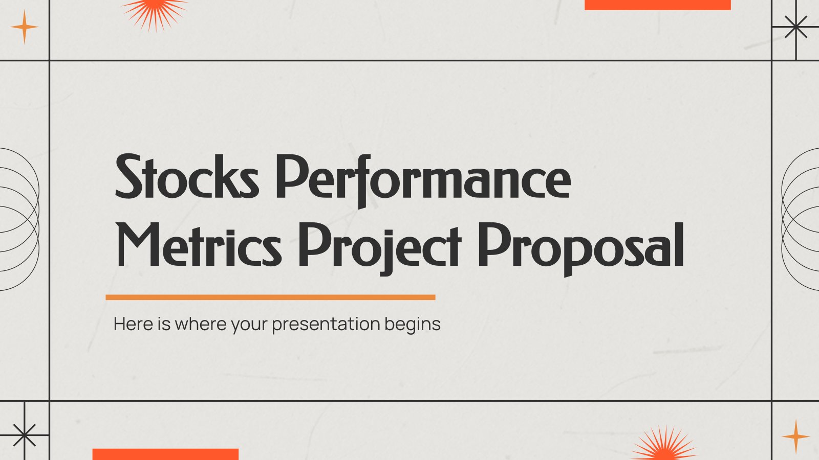 Plantilla de presentación Propuesta de proyecto de métricas de trading de acciones