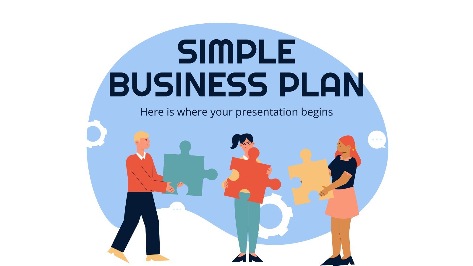 Simple Business Plan presentation template 