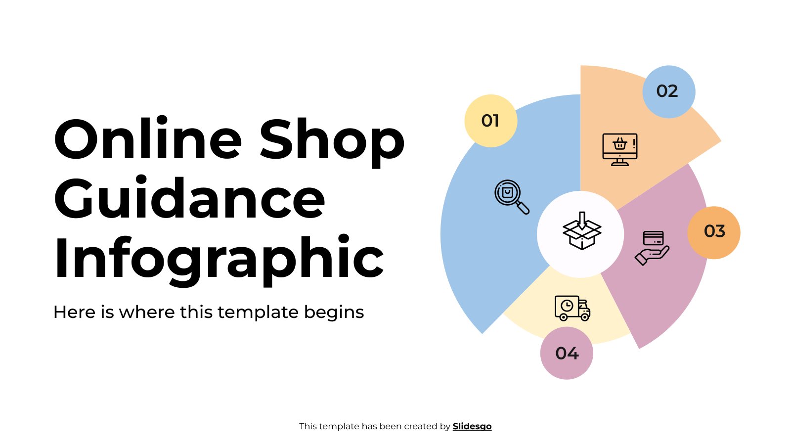 Modelo de apresentação Infográficos de orientação para lojas on-line