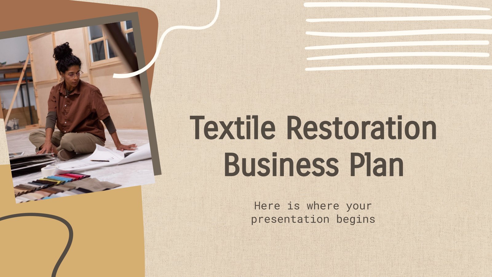 Textile Restoration Business Plan presentation template 