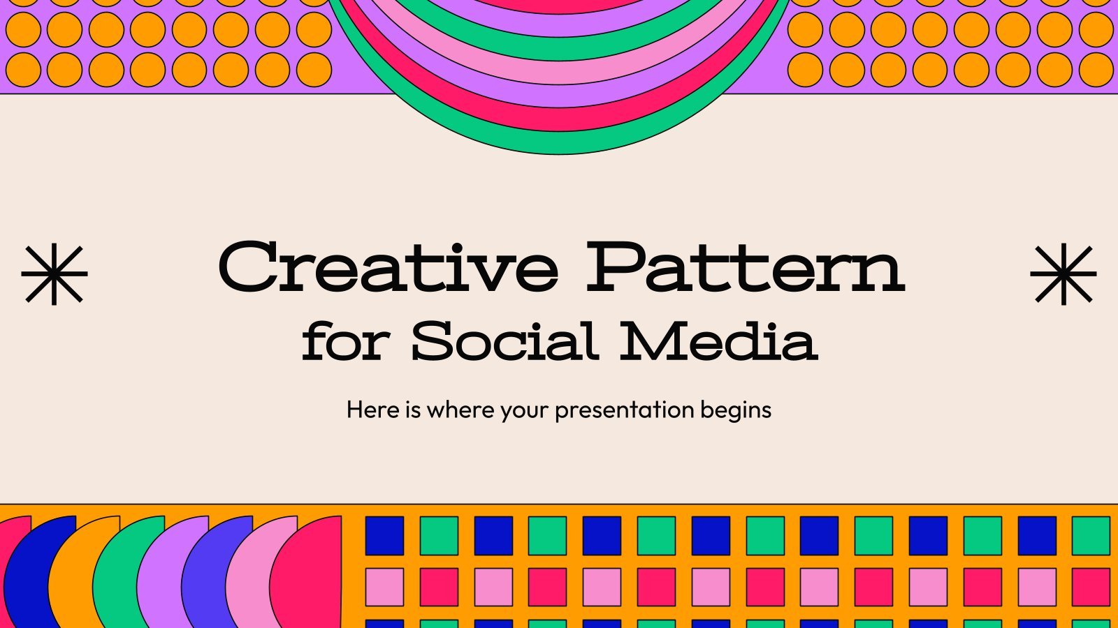 Creative Pattern for Social Media presentation template 