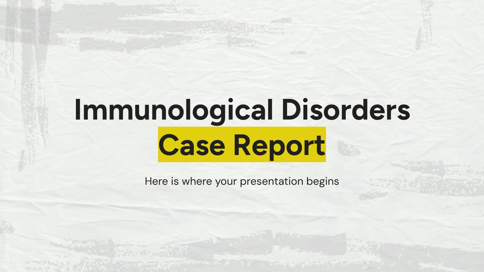 Immunological Disorders Case Report presentation template 