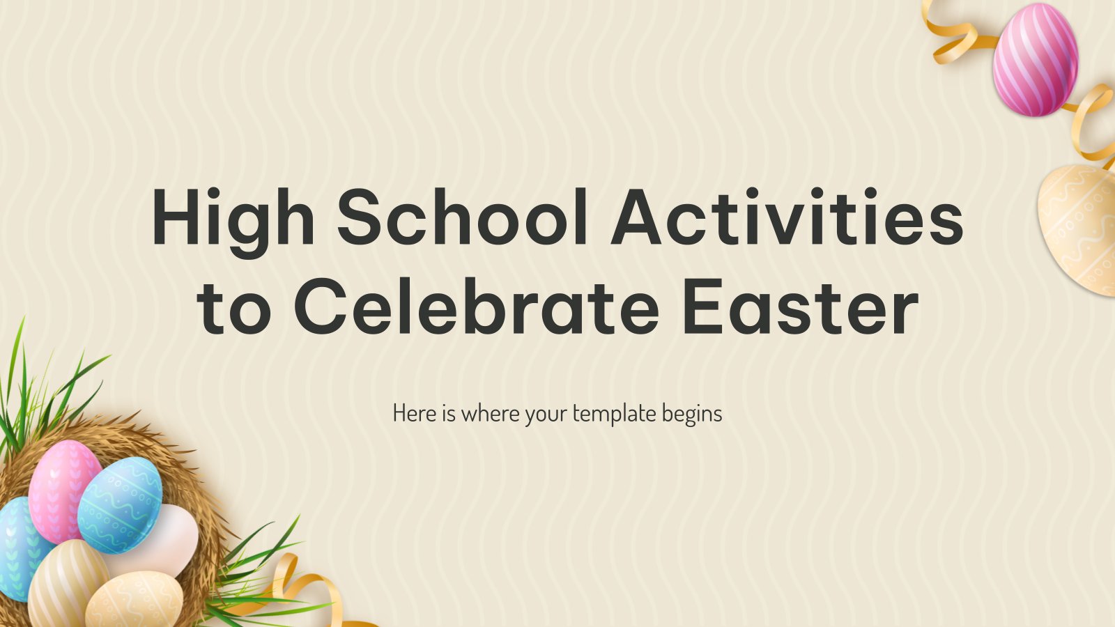 High School Activities to Celebrate Easter presentation template 