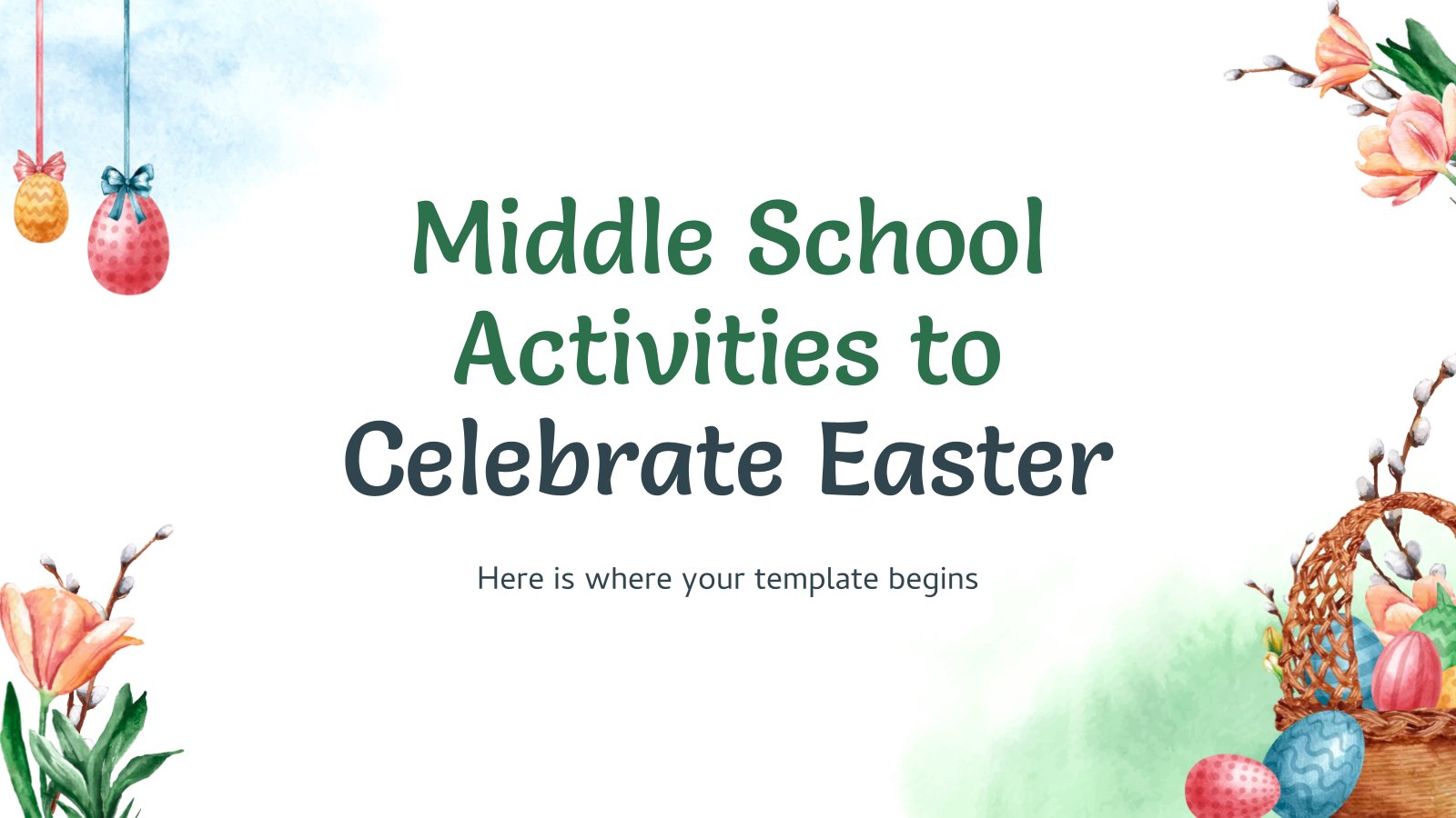 Middle School Activities to Celebrate Easter presentation template 