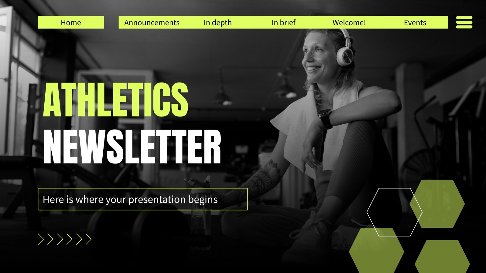 Athletics Newsletter presentation template 