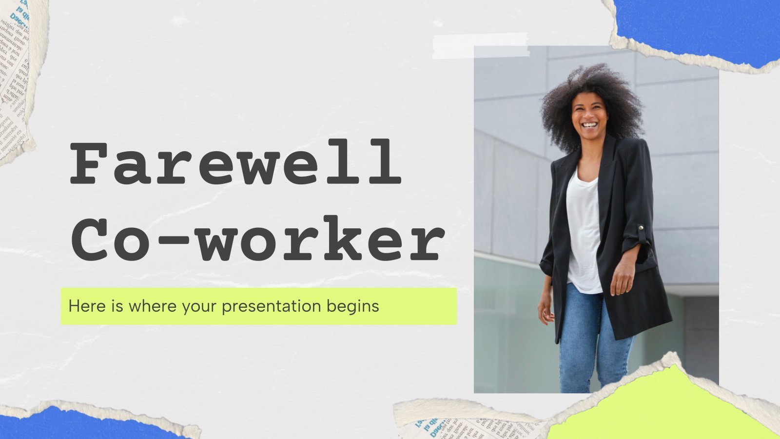 Farewell Co-worker presentation template 