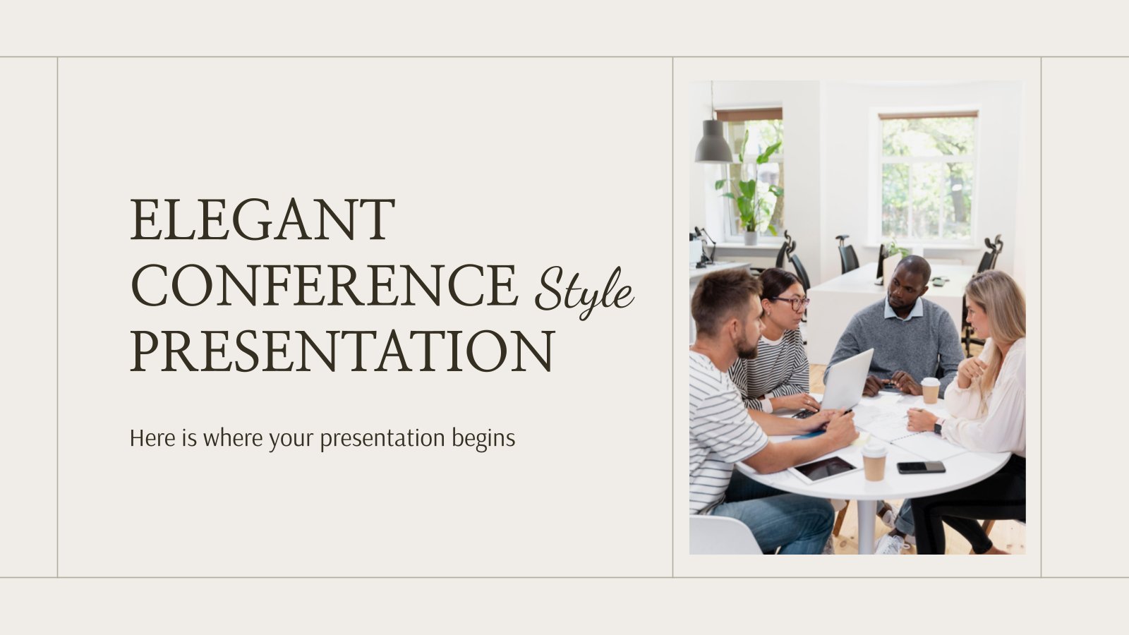 Elegant Conference Style Presentation presentation template 