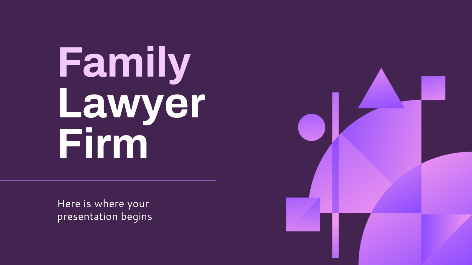 Family Lawyer Firm presentation template 