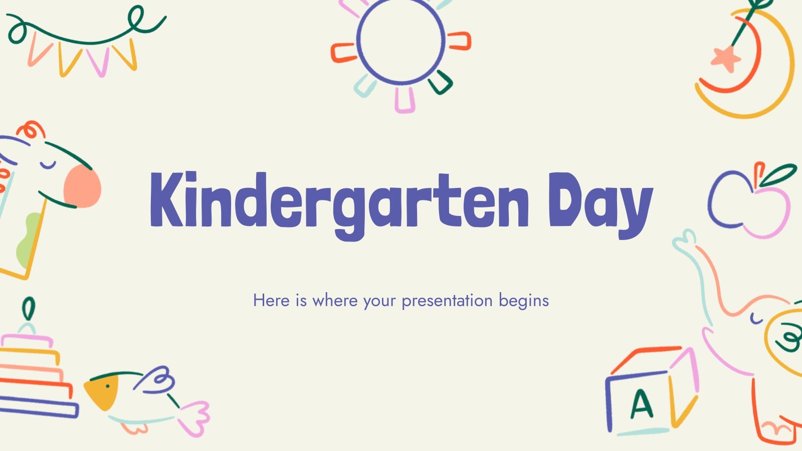 Kindergarten Day presentation template 