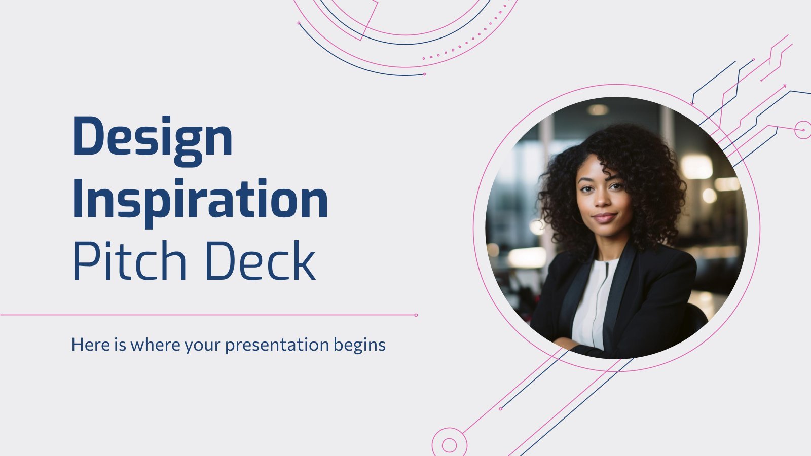 Modelo de apresentação Pitch deck de inspiração de design