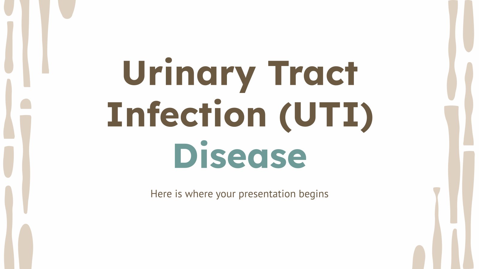 Harnwegsinfektion (UTI) Krankheit Präsentationsvorlage