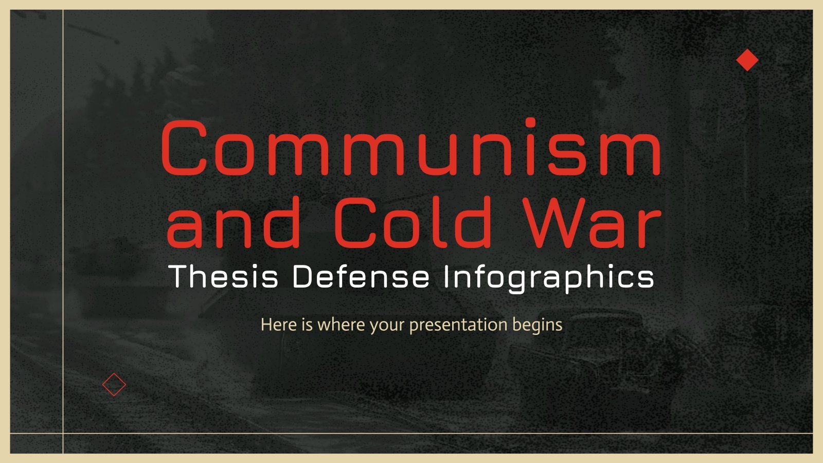 Communism and Cold War Thesis Defense Infographics presentation template 