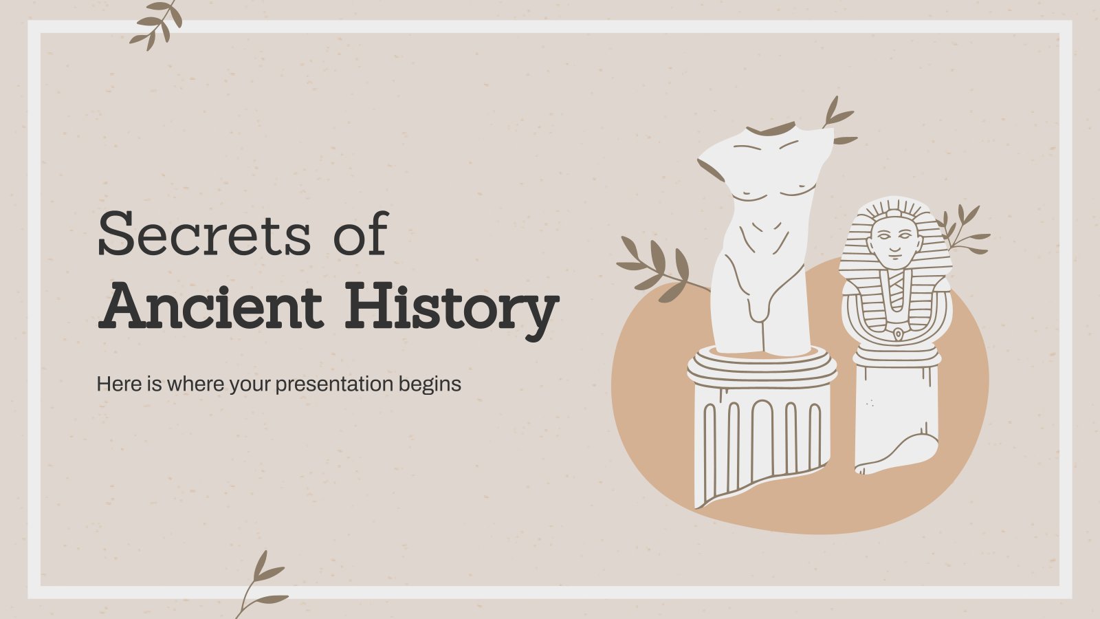 Secrets of Ancient History presentation template 