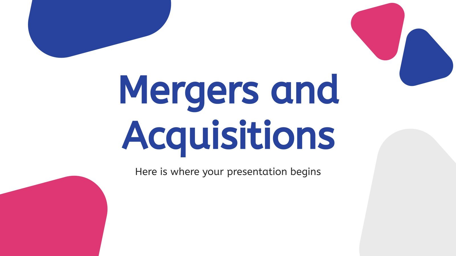 Mergers and Acquisitions presentation template 