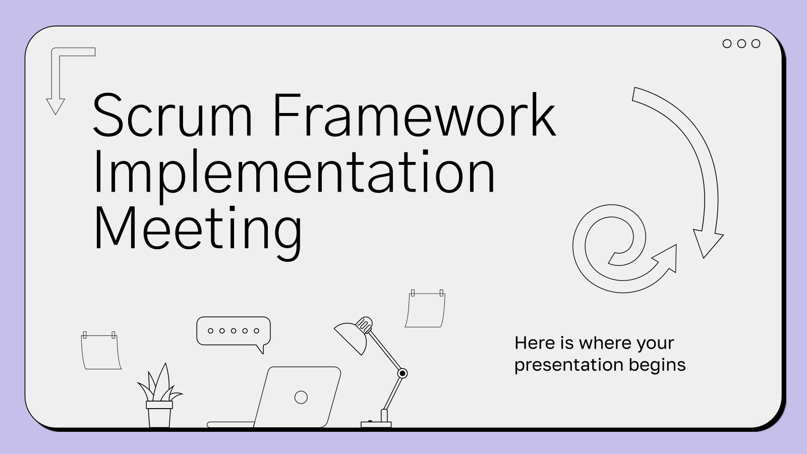 Modelo de apresentação Reunião de implementação do framework Scrum