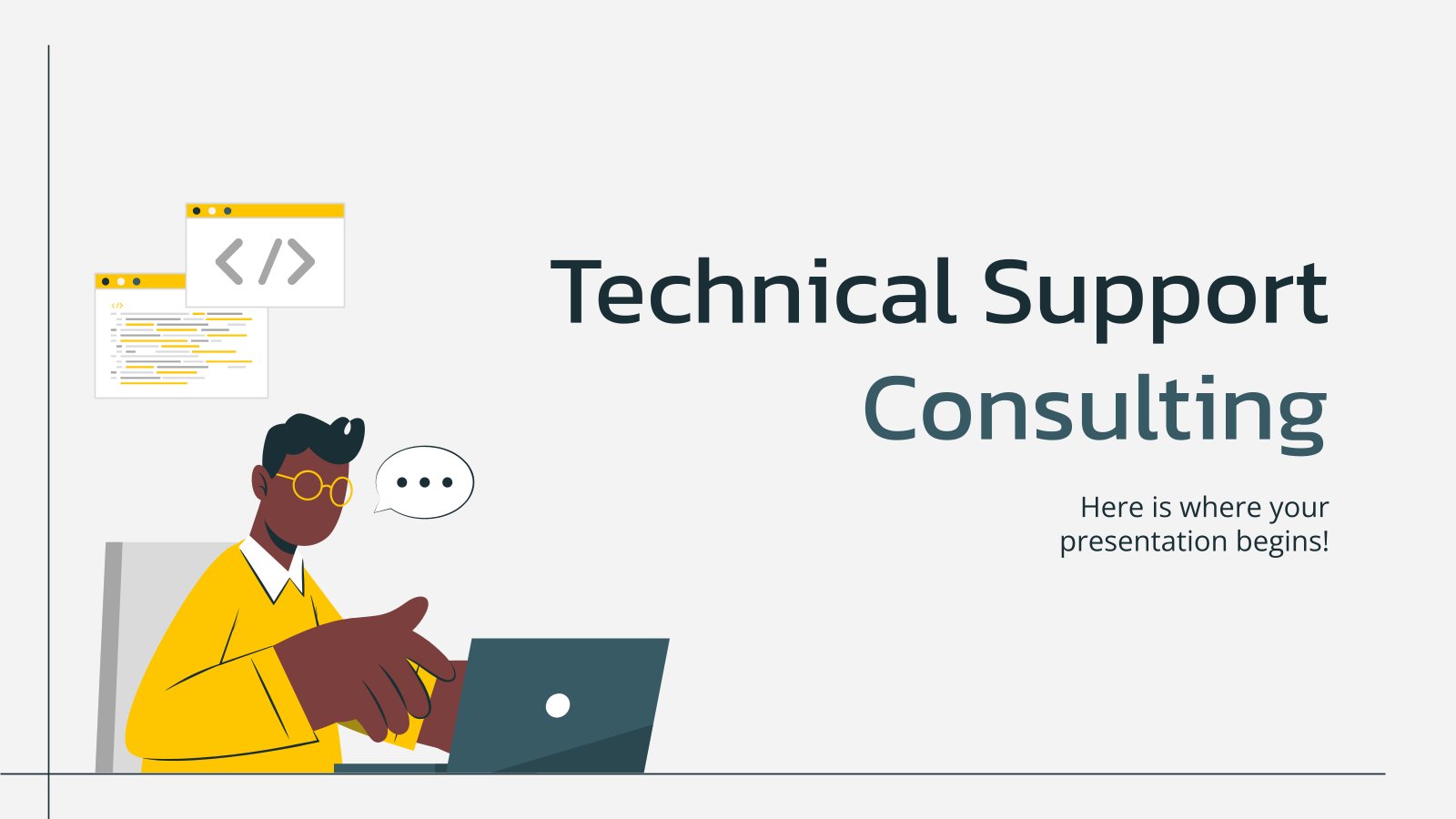 Technical Support Consulting presentation template 