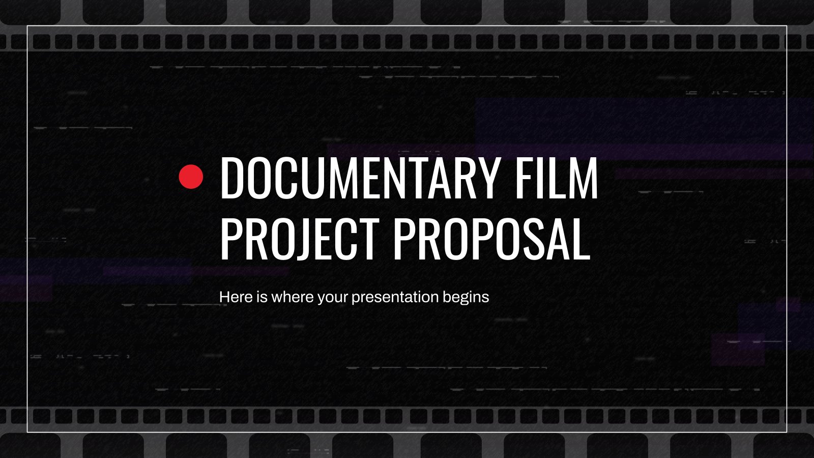 Documentary Film Project Proposal presentation template 