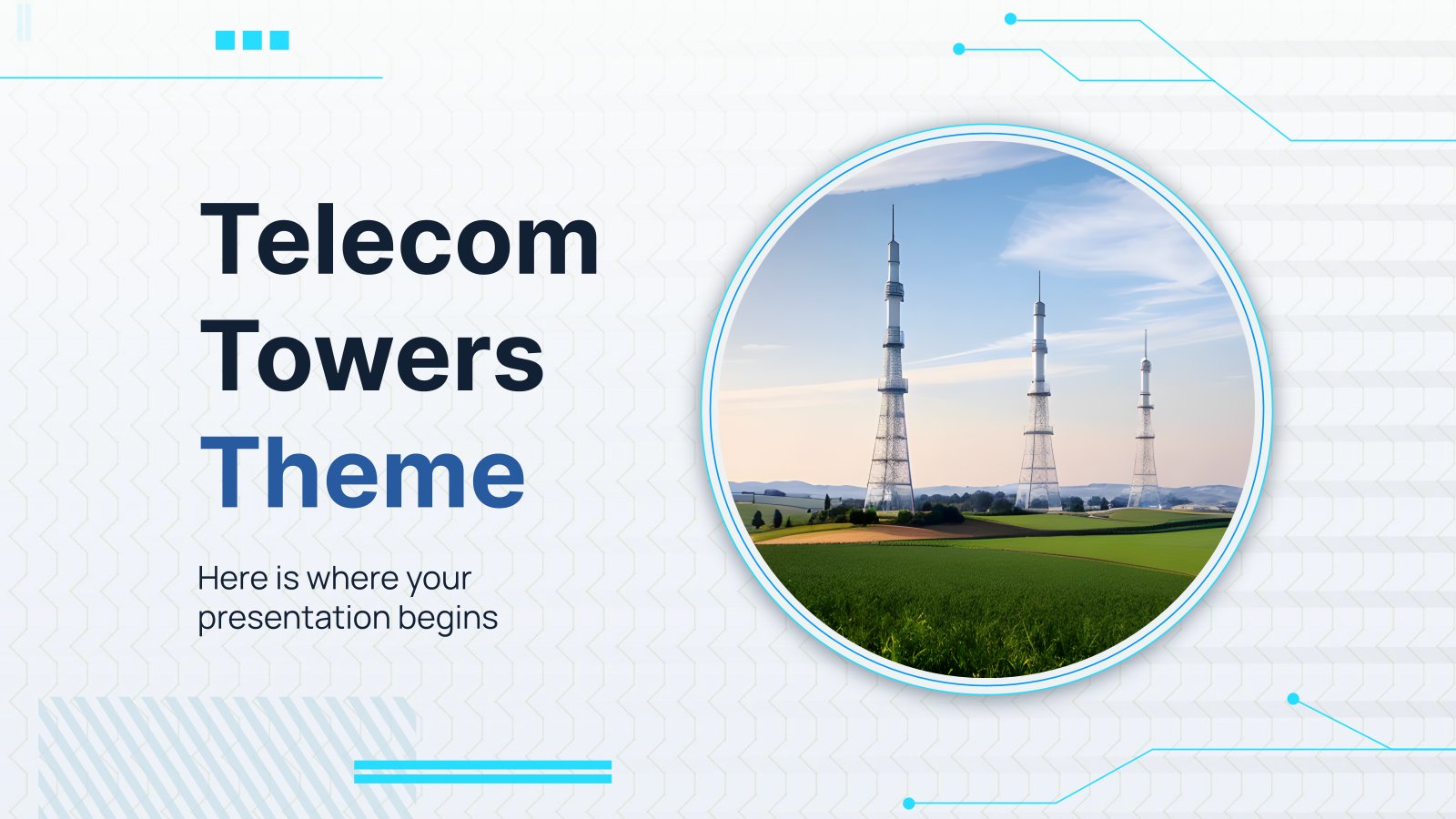 Telecom Towers Theme presentation template 