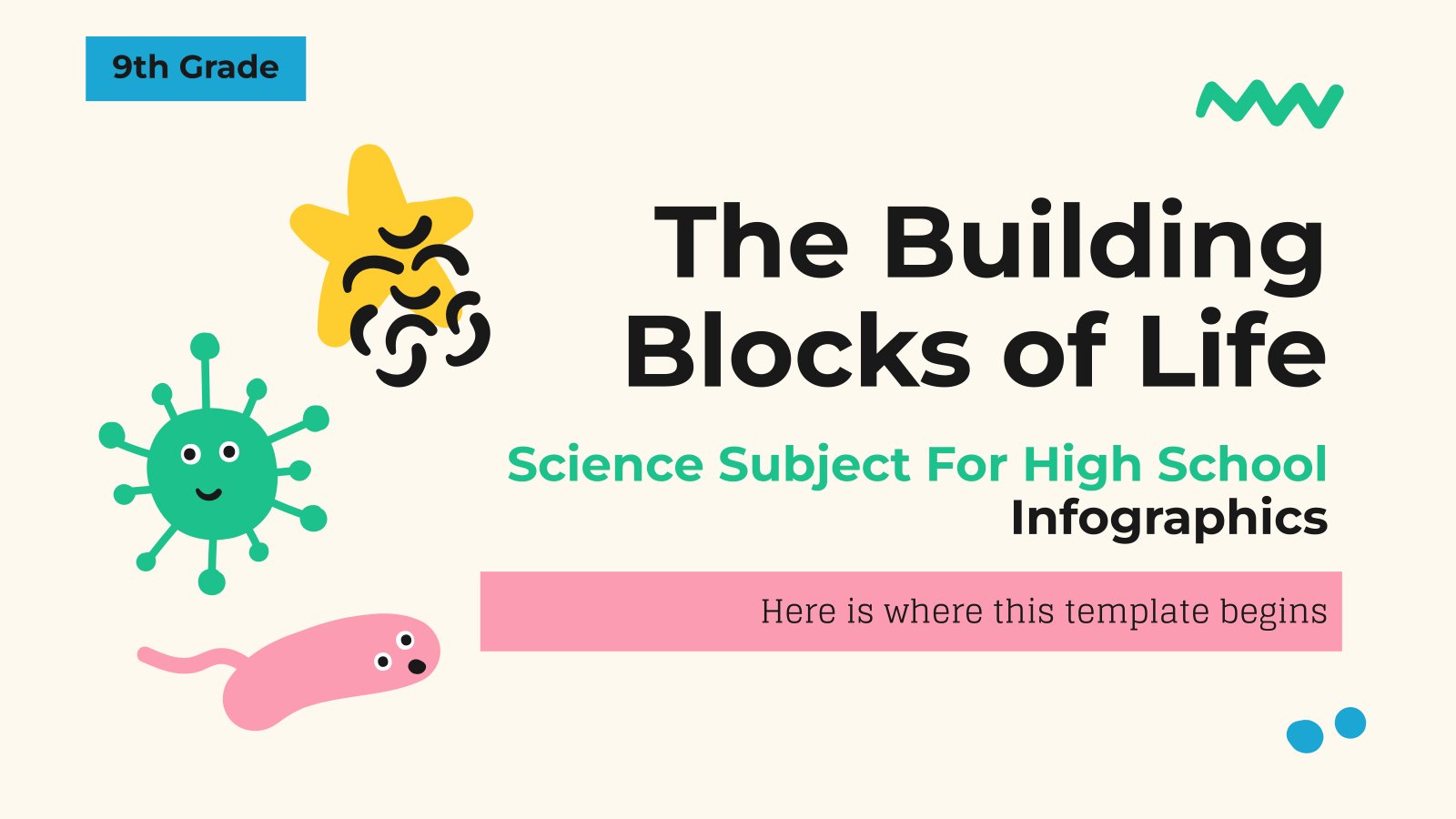 Science Subject for High School - 9th Grade: The Building Blocks of Life Infographics presentation template 