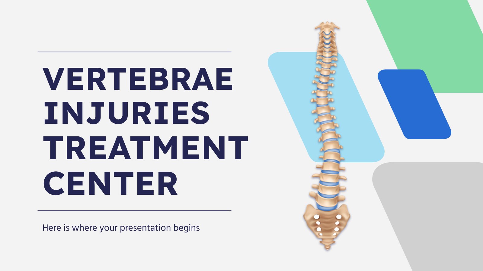 Vertebrae Injuries Treatment Center presentation template 