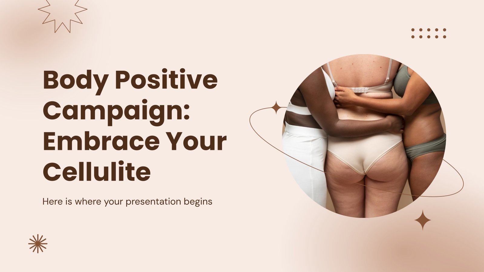 Plantilla de presentación Campaña Body Positive: Abraza la celulitis