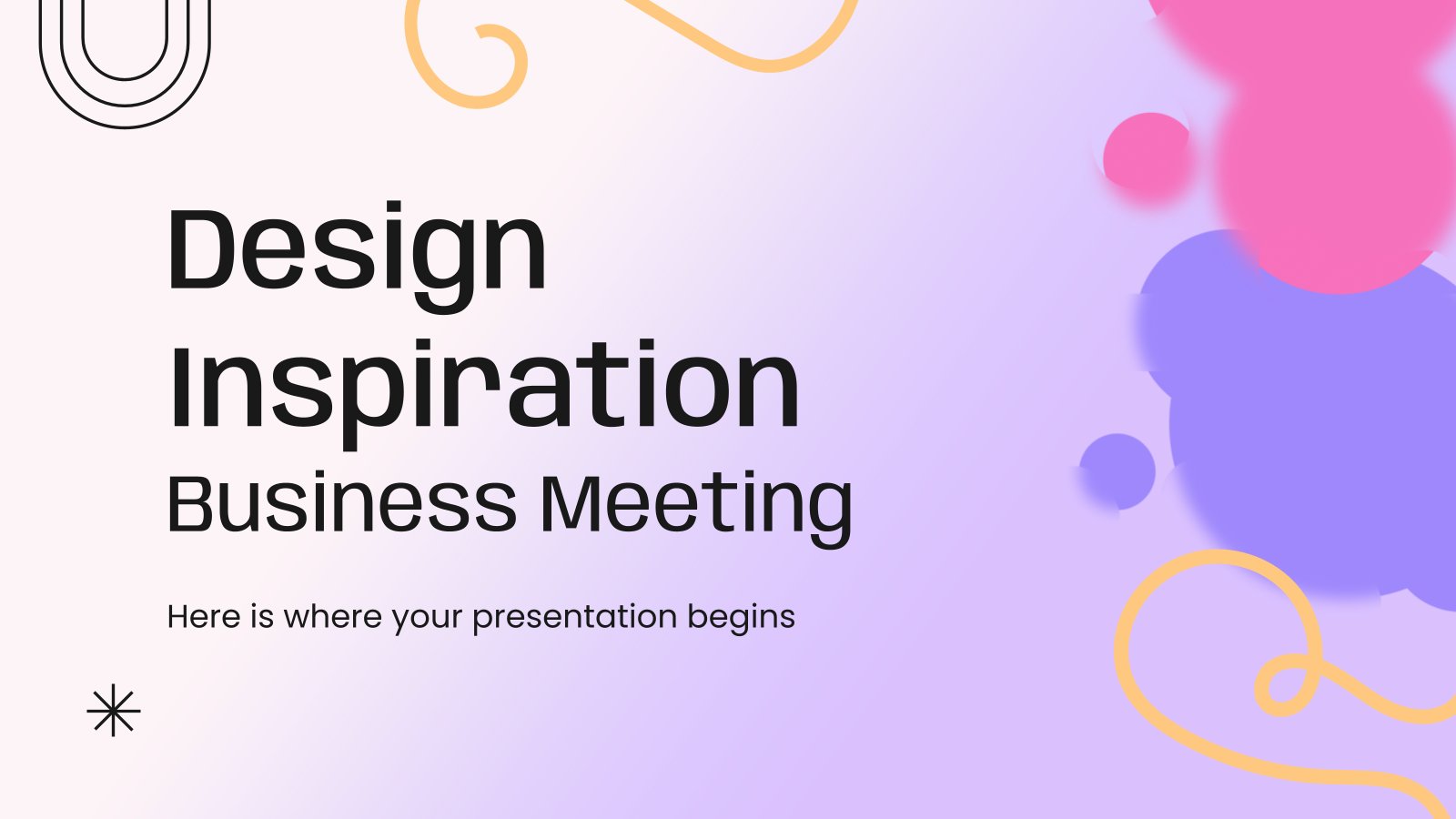 Design Inspiration Business Meeting presentation template 