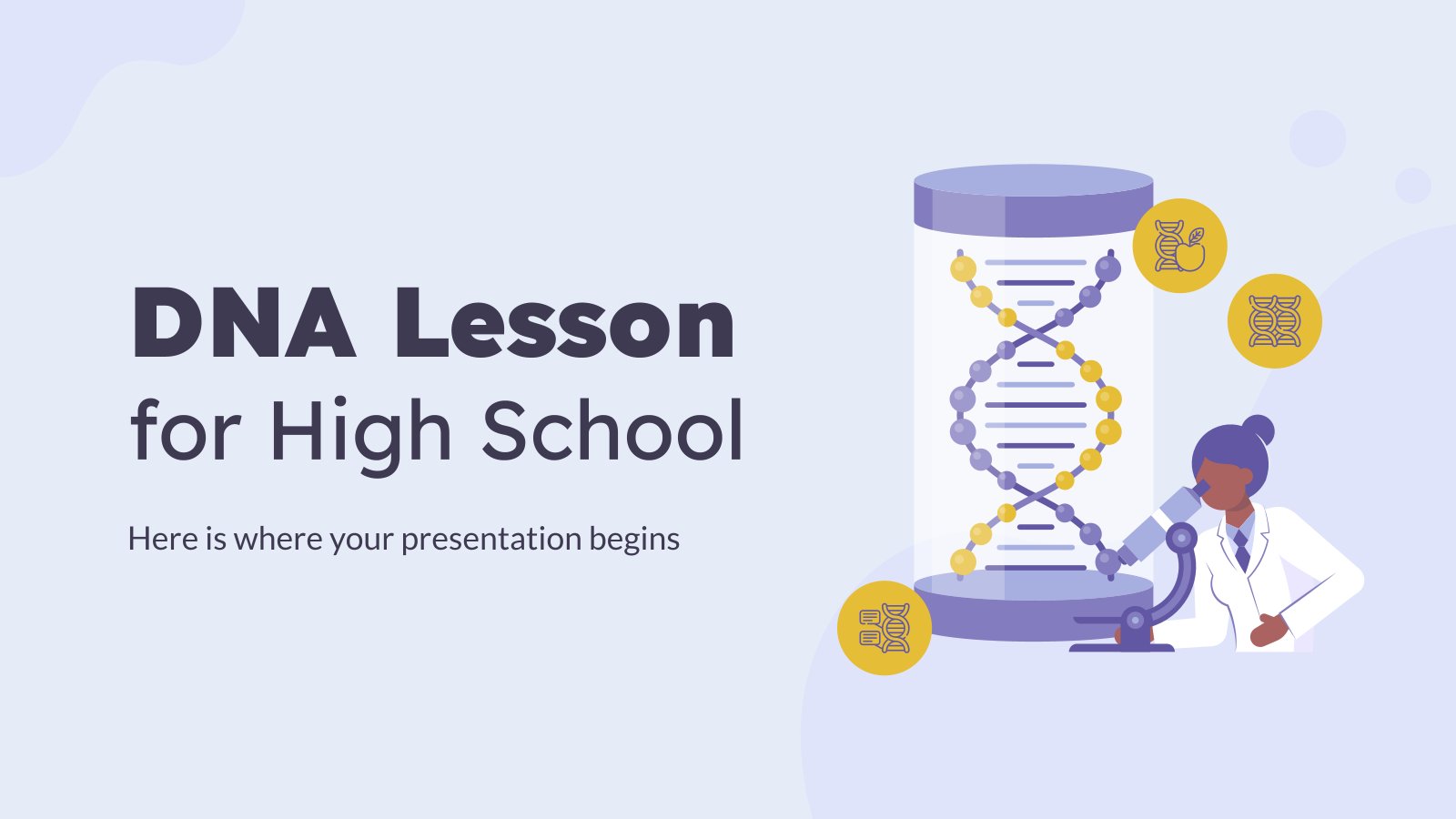 DNA Lesson for High School presentation template 