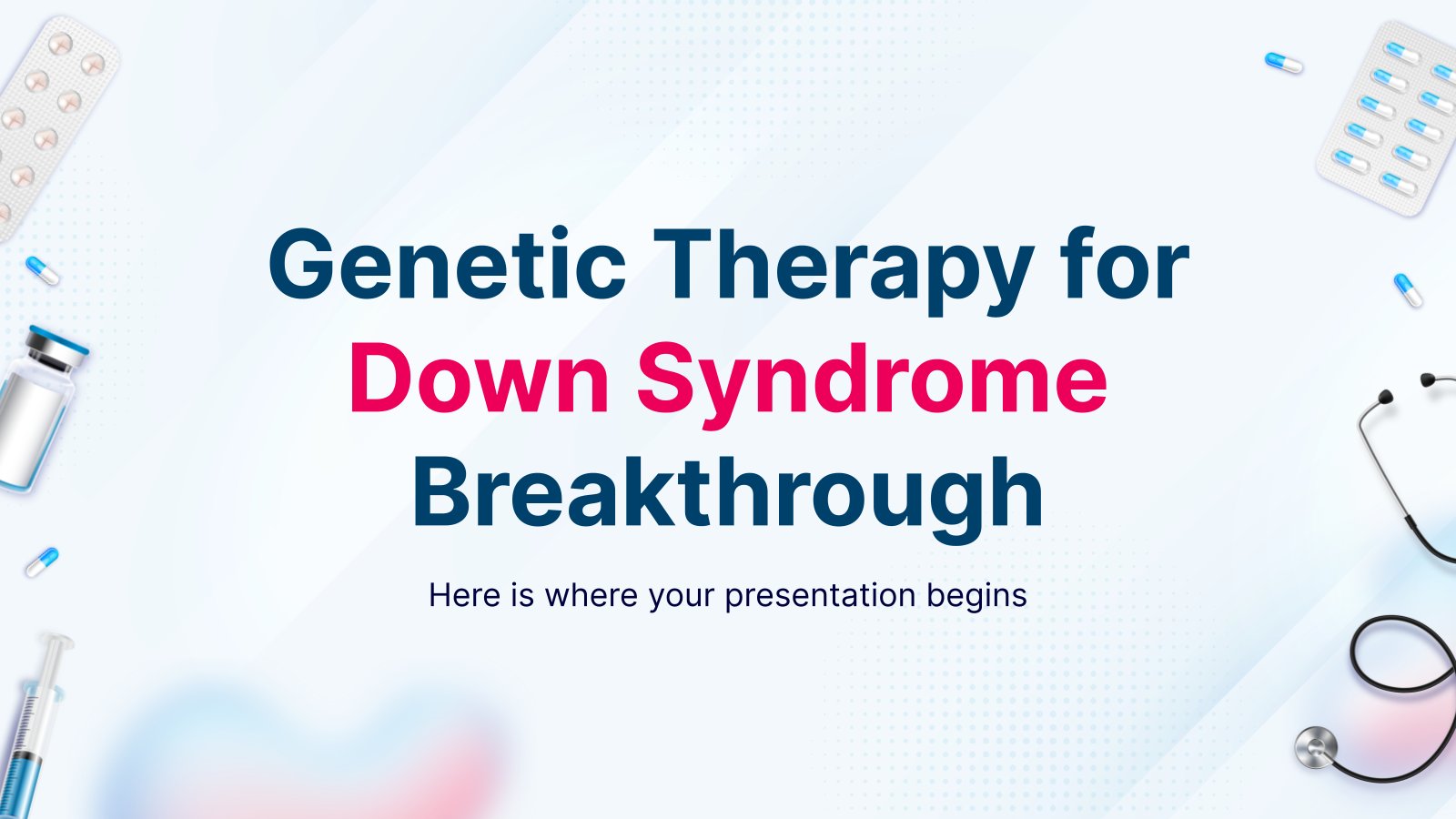 Genetic Therapy for Down Syndrome Breakthrough presentation template 