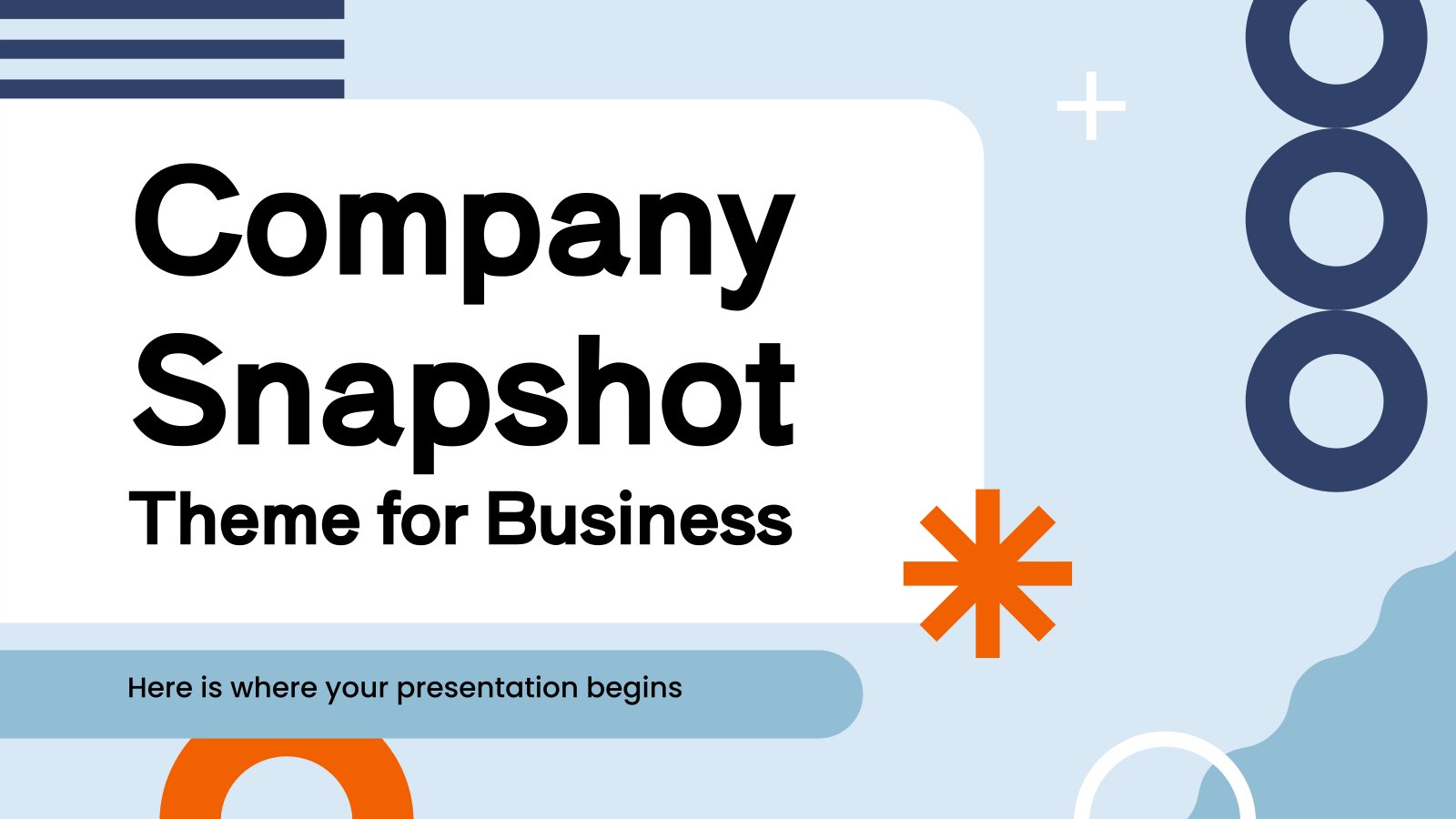 Company Snapshot Theme for Business presentation template 