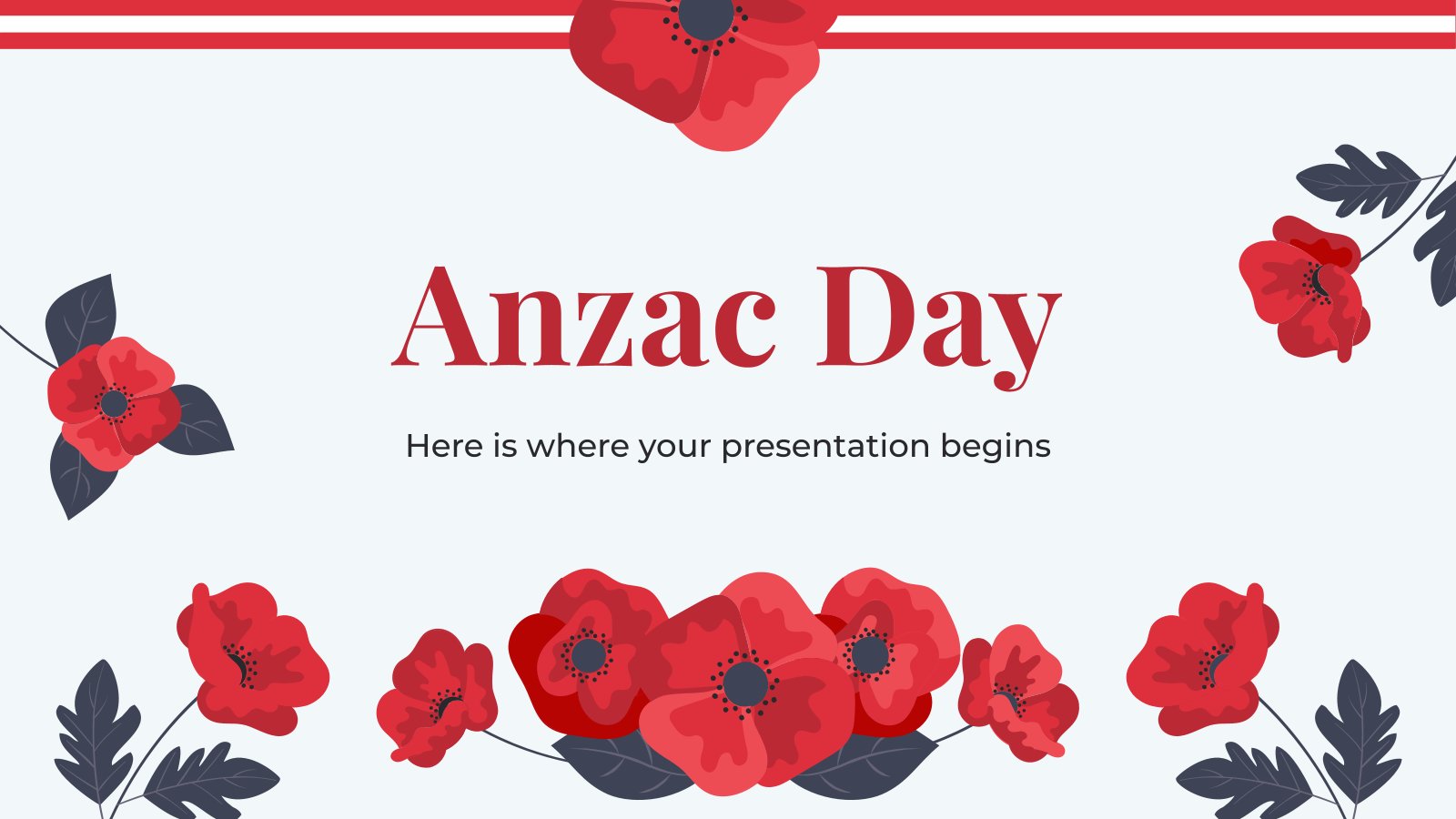 안작데이(ANZAC Day) 프레젠테이션 템플릿