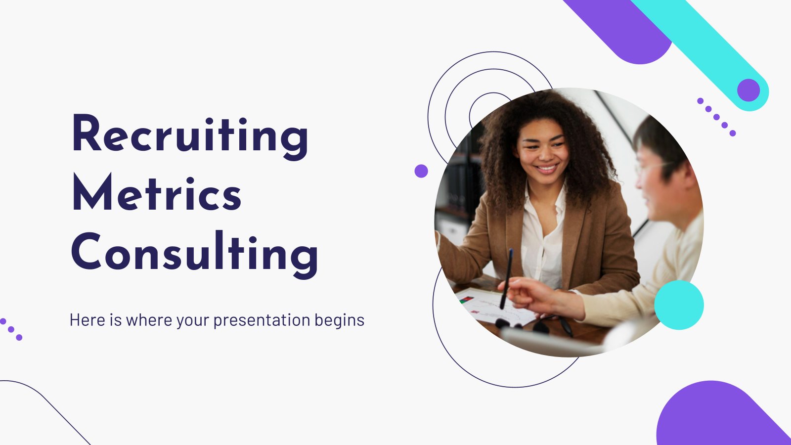 Recruiting Metrics Consulting presentation template 