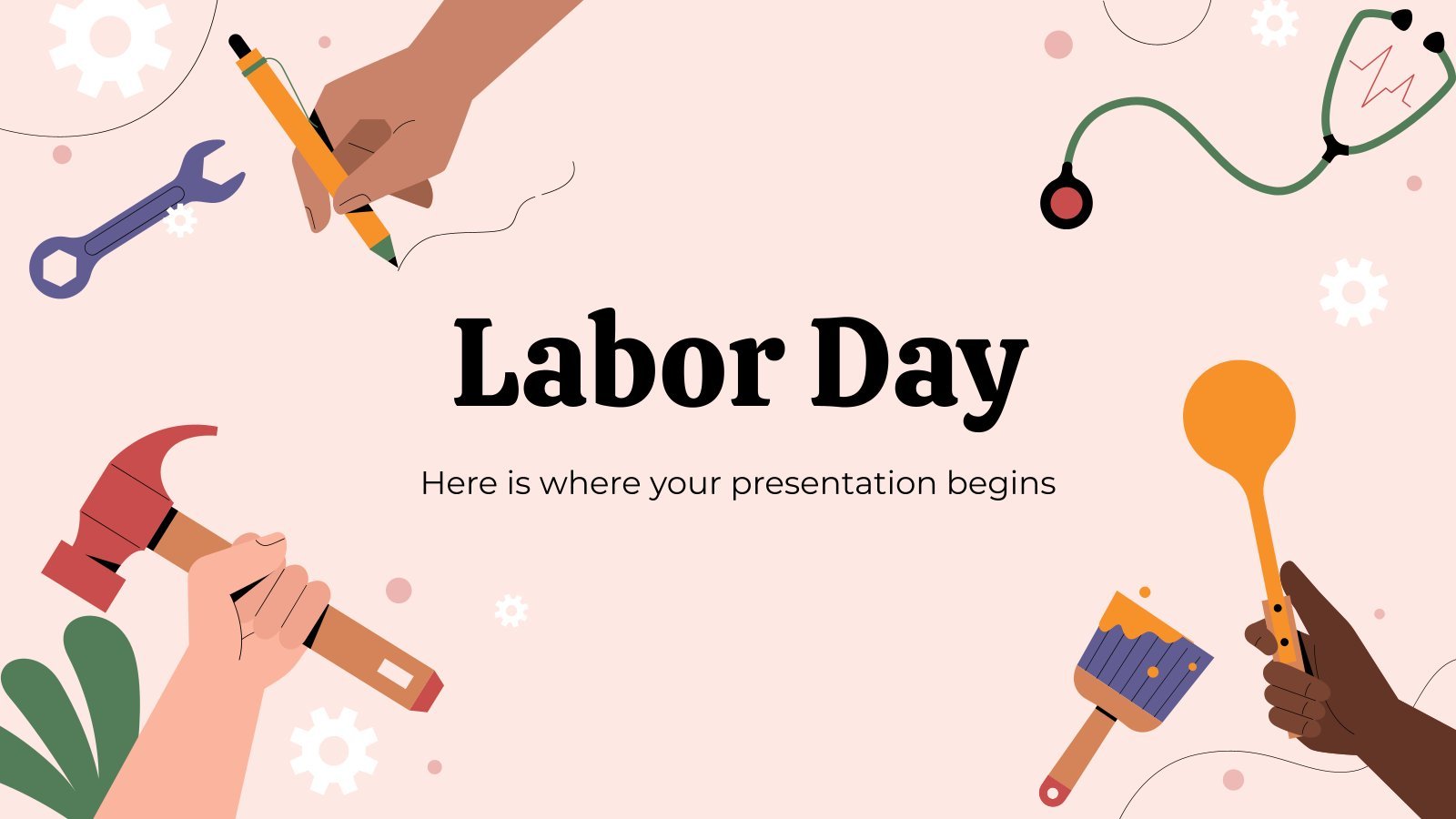 Labor Day presentation template 