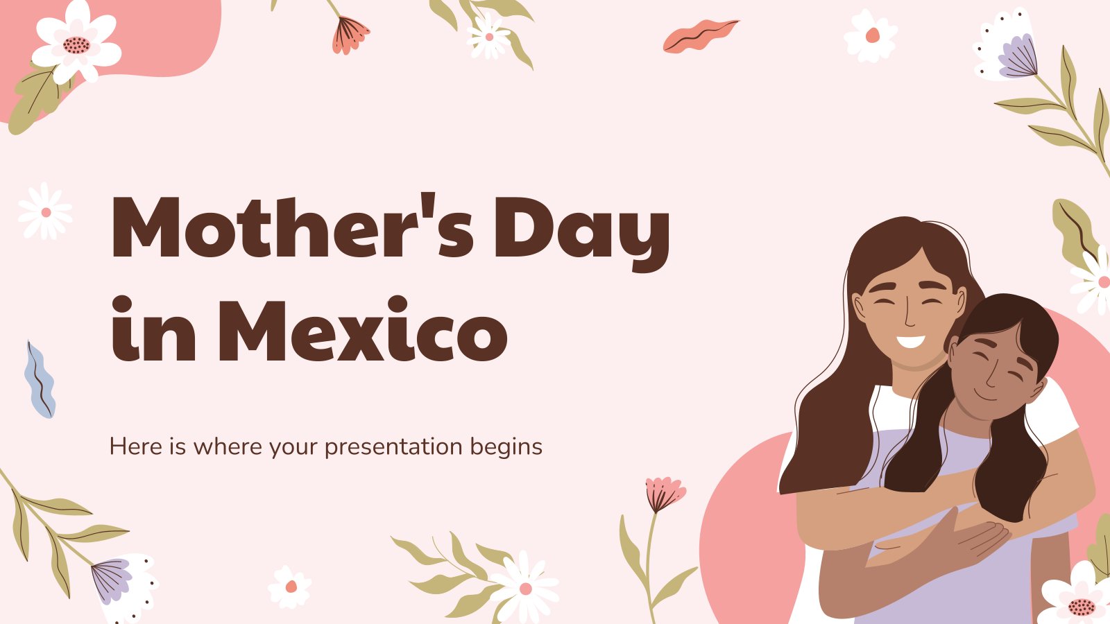 Mother's Day in Mexico presentation template 