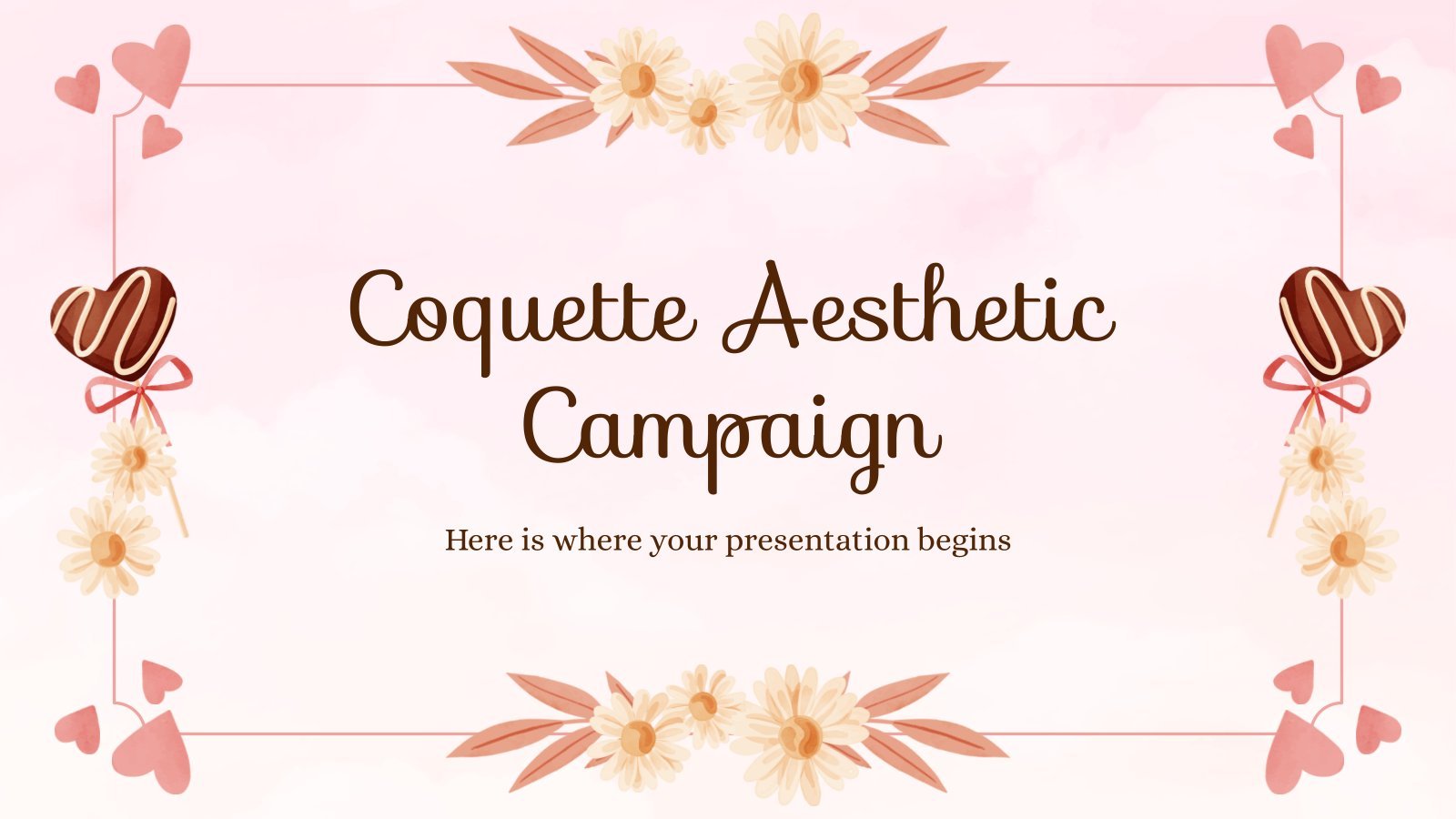 Plantilla de presentación Campaña de estética Coquette