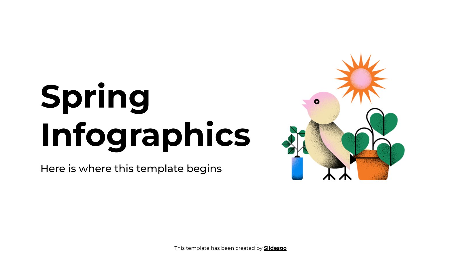 Spring Infographics presentation template 