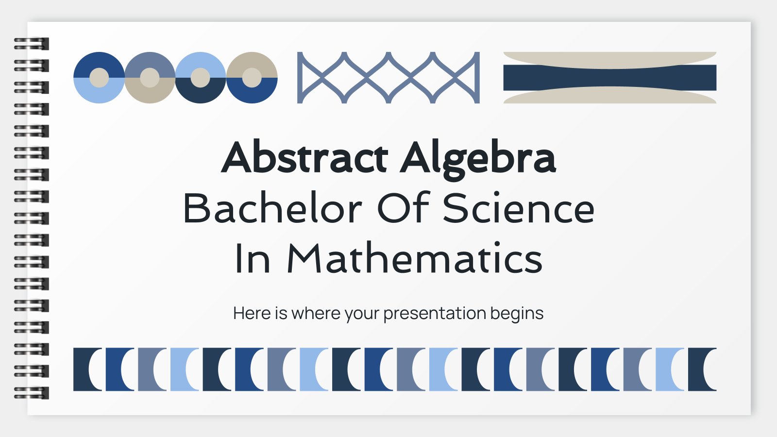 Algèbre abstraite - Licence en mathématiques Modèles de présentation